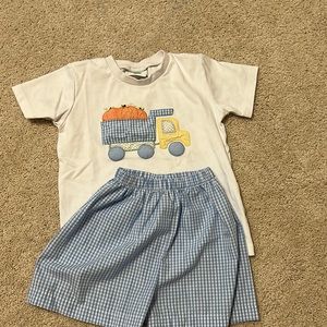 Boys truck and pumpkin appliqué set by Shrimp and Grits